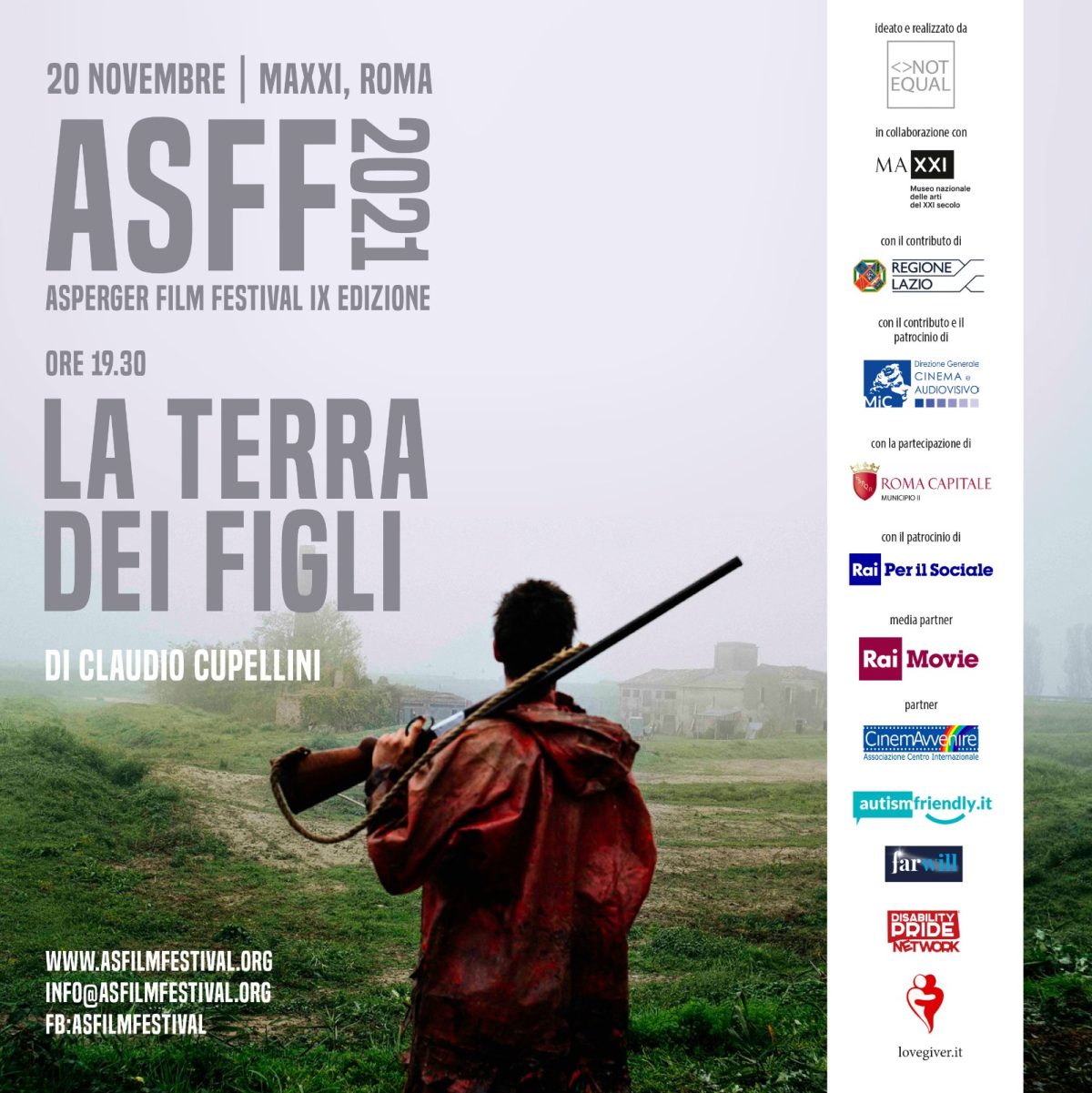 Ieri sera, 20 Novembre è stato proiettato il film  che ha come protagonista il nostro Leon De La Valleé "La terra dei figli", regia di Claudio Cuppellini, nell'ambito della IX edizione del ASFF al  MAXI di Roma. 